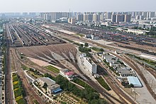 Zhengzhou North Classification Yard serves as the major transition hub of China Railway system 20220608 Zhengzhoubei Railway Station.jpg