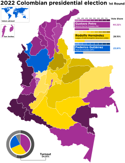 2022 Colombian presidential election - First Round.svg