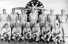 Pilots of the 37th Pursuit Group, Albrook Field, Panama, 1941 in front of a Boeing P-26. 37th Pursuit Group - Pilots.jpg