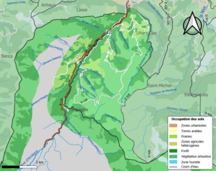 Mappa a colori che mostra l'uso del suolo.