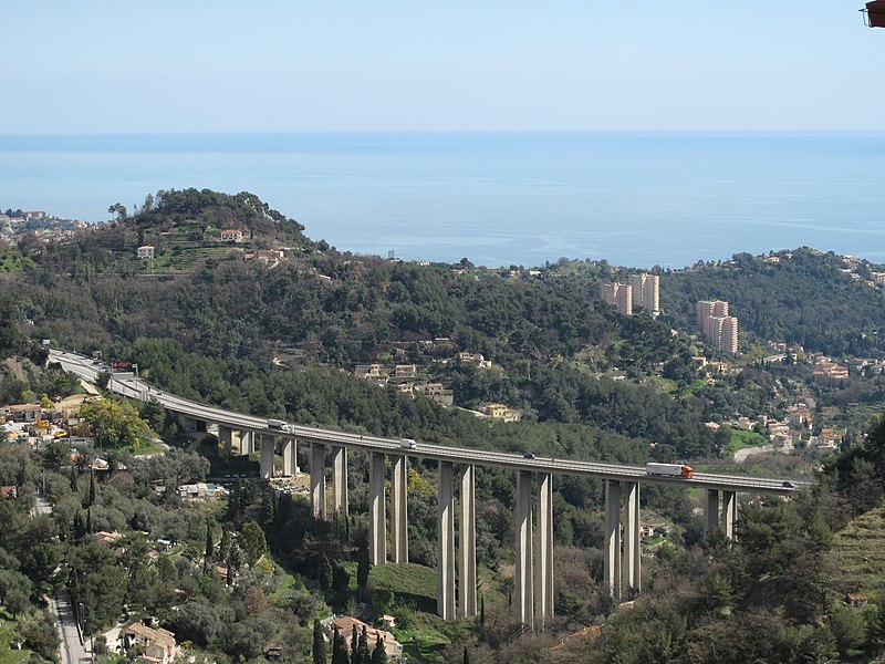 File:A8 highway from Gorbio.jpg