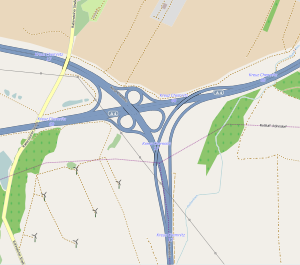 Mapa geral do entroncamento da autoestrada de Chemnitz