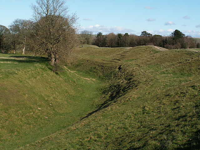 Part of the outer ditch