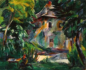 In de tuin van een villa in Zugliget (1926)