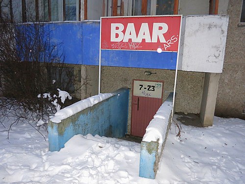 Closed basement bar in Estonia