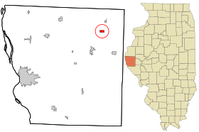 Adams County Illinois incorporated and unincorporated areas Golden highlighted.svg