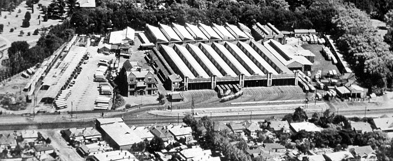File:Aerial photo of Adelaide's Hackney tram depot, Oct 1951.jpg