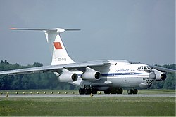 Aeroflot Ilyushin Il-76TD at Zurich Airport in May 1985.jpg