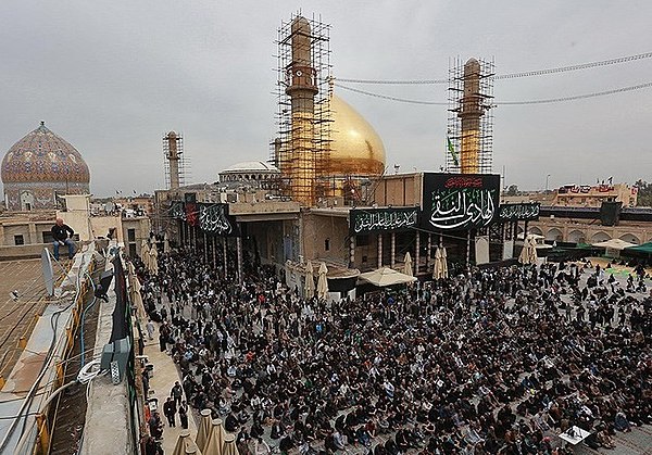 Al-Askari Shrine in Samarra, Iraq, 2017. This is where the tenth and eleventh of the Twelve Imams, Ali al-Hadi and Hasan al-Askari, are buried.