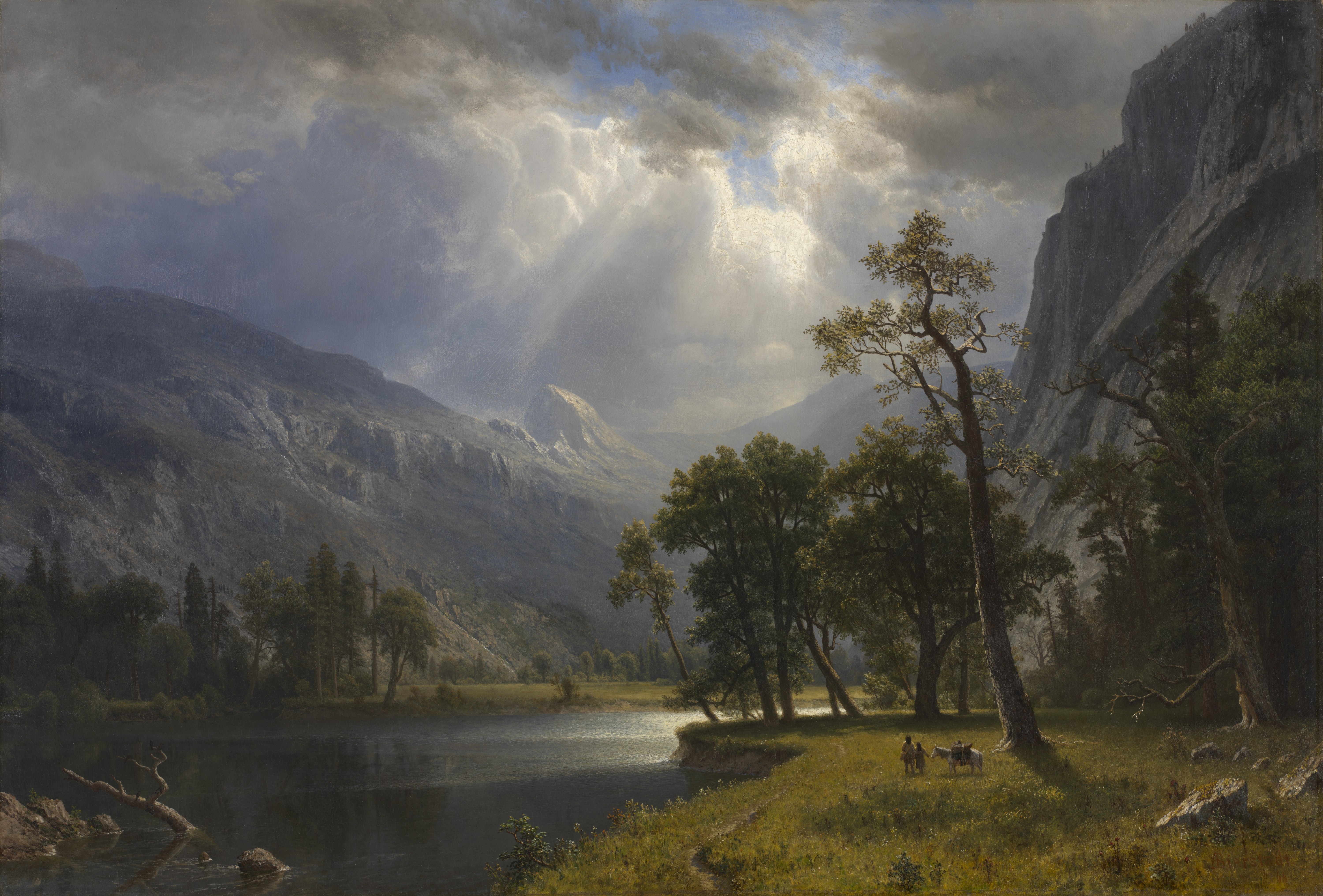 Paysage Albert Bierstadt Vallée De Yosemite Crotos