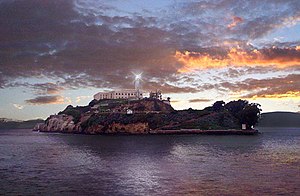 The lighthouse on Alcatraz Island, San Francis...