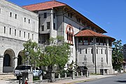 The Alcazar Hotel in St. Augustine, Florida, US. Later City Hall and now the Lightner Museum. This is an image of a place or building that is listed on the National Register of Historic Places in the United States of America. Its reference number is 71001013.