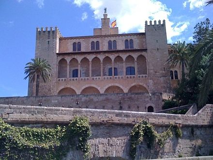 The facade of the Almudaina Palace