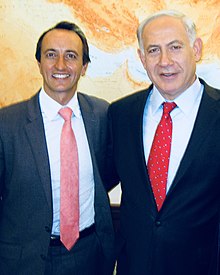 Dave Sharma with then Israeli Prime Minister Netanyahu. Ambassador Dave Sharma and Israeli Prime Minister Netanyahu.jpg