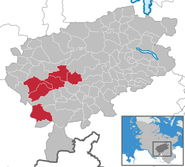 Kaart van Kaltenkirchen-Land