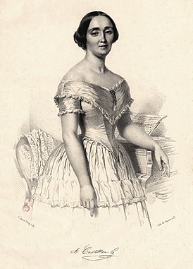 Анаида Кастельян, 1850 год (литография Игнаца Фертига)