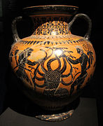 Чернофигурная амфора «Геракл и гидра», 560—540 до н. э.