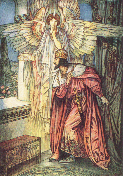 File:Angel shows a model of Hagia Sofia to Justinian in a vision.png