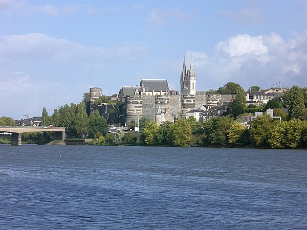 The Maine, the castle, and the spires of the cathedral