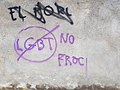 * Nomination Anti LGBT homophobic graffiti in Legnano, Italy. --Mænsard vokser 09:16, 11 September 2021 (UTC) * Promotion  Support Good quality. --Nefronus 05:11, 12 September 2021 (UTC)