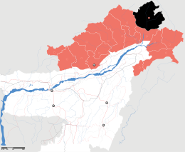 Arunachal Pradesh district location map Upper Dibang Valley.svg
