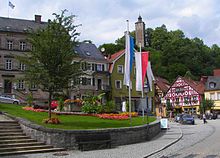 Bad Berneck Marktplatz mit Schlossturm