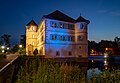 Bad Rappenau - Kernstadt - Wasserschloss - Ansicht von NO in blauer Stunde 1