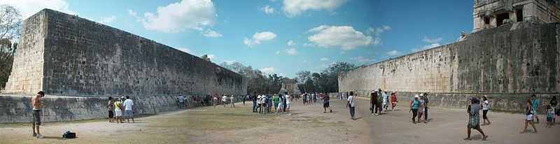 File:Ball Court of the Chichen Itza Panoramic.JPG