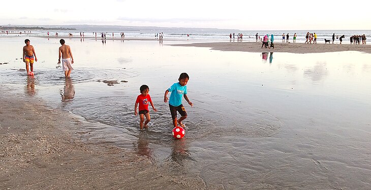 Ball game on Bali beach