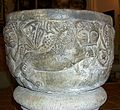 Baptismal font from Glostorp church, Sweden. About 1150.