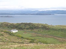 Barnhill on the Isle of Jura, Scotland. Orwell completed Nineteen Eighty-Four while living in the farmhouse. Barnhill (Cnoc an t-Sabhail) - geograph.org.uk - 451643.jpg