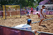 Deutsch: Beachhandball bei den Olympischen Jugendspielen 2018 in Buenos Aires; Tag 7, 13. Oktober 2018; Jungen, Halbfinale – Spanien-Kroatien 2:1 English: Beach handball at the 2018 Summer Youth Olympics in Buenos Aires at 13 October 2018 – Boys Semifinal – Spain-Croatia 2:1 Español: Handball de playa en los Juegos Olimpicos de la Juventud Buenos Aires 2018 en 13 de octubre de 2018 – Semifinales de chicos - España-Croacia 2:1