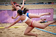 Deutsch: Beachhandball bei den Olympischen Jugendspielen 2018; Tag 6, 11. Oktober 2018; Mädchen, Platzierungssspiel Ränge 11-12 – Amerikanisch Samoa-Mauritius 2:1 English: Beach handball at the 2018 Summer Youth Olympics at 11 October 2018 – Girls Placement Match 11-12 – American Samoa-Mauritius 2:1