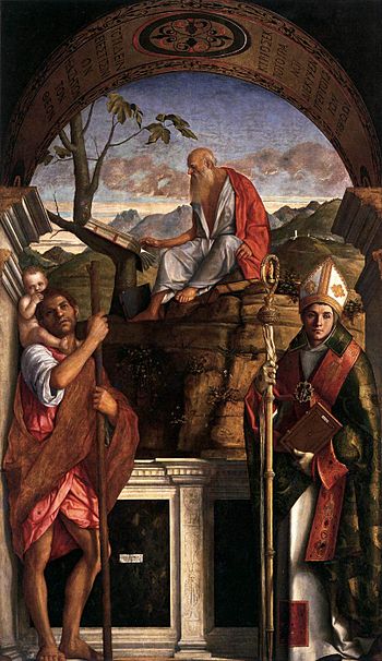 Bellini, Sts Christopher, Jerome dan Louis dari Toulouse.jpg