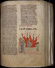 Bible d'Etienne Harding, ms. 14, incipit du livre de Daniel, f. 64 r