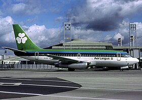 EI-ASD, l'appareil impliqué, ici à l'aéroport de Paris-Charles de Gaulle en septembre 1983, deux ans après le détournement.