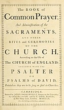 The 1662 Book of Common Prayer has long been printed with the Thirty-nine Articles. Book of Common Prayer 1760.jpg