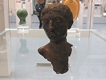 Female bust from the 1st Century Boscoreale Treasure on display in the British Museum.[4]