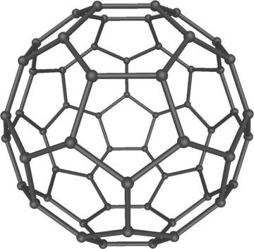 Buckminsterfullerene C60, also known as the buckyball, is a representative member of the carbon structures known as fullerenes. Members of the fullerene family are a major subject of research falling under the nanotechnology umbrella.