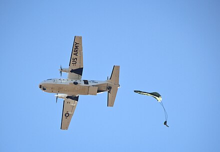A paratrooper jumping from a C-212, 11 December 2013