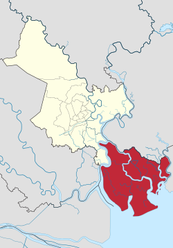 芹蒢縣在胡志明市的位置