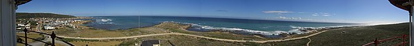 Panorama from the lighthouse around the cape