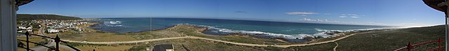 Panorama from the lighthouse around the cape