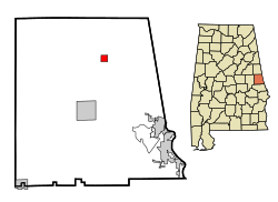 Location in Quận Chambers, Alabama