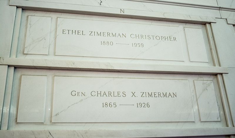 File:Charles Zimerman crypt - mausoleum - Knollwood Cemetery.jpg