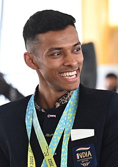 Chirag Shetty at the felicitation event after the Commonwealth Games in August 2022.jpg