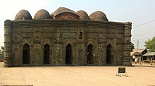 Choto Shona Mosque having the "ek-chala" roof Choto Sona Mosque 04.jpg