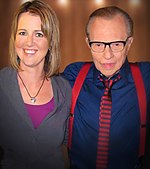 Free & Equal's 2012 "Open Presidential Debate" was moderated by Christina Tobin (left) and Larry King (right). Christina with Larry King Retouched Final.jpg