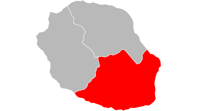 Carte de la troisième circonscription de La Réunion de 1958 à 1986