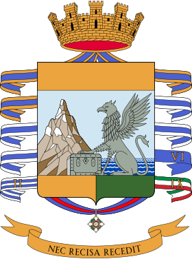 Coat of arms of the Guardia di Finanza, depicting the Cimon della Pala